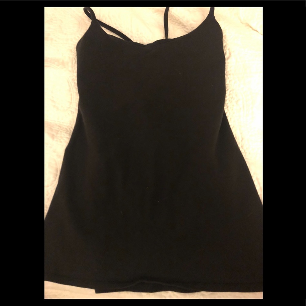 LuLuLemon size 8 black cross cross back tank